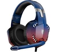 Casque Gaming pour PS4 Xbox one avec Micro Anti Bruit LED Lampe Stéréo Basse Contrôle du Volume Microphone Réglable