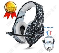 Casque Gaming Pour Ps4 Xbox One S Camouflage Casque Gamer Micro Antibruit Stéréo Contrôle Volume Microphone Réglable Ordinateur
