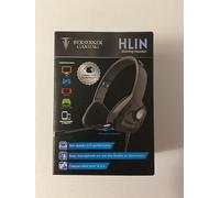 Casque Gaming Stéréo Filaire Pliable HLIN, Argent Noir