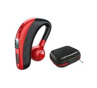 Casque Gaming X13 Écouteur Mono-oreille Bluetooth 5.1 Longue Veille Casque D'affaires Casque De Jeu Casque De Sport Réduction Du Bruit Appel Mains Libres Casque Conduction Osseuse(P13 Red With Bag)