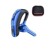 Casque Gaming X13 Écouteur Mono-oreille Bluetooth 5.1 Longue Veille Casque D'affaires Casque De Jeu Casque De Sport Réduction Du Bruit Appel Mains Libres Casque Conduction Osseuse(Blue With Bag)