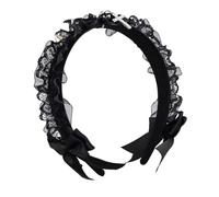 Casque garni, conception de nœud sécurisé pour les mariages | Serre-tête confortable et respirant avec de beaux motifs en dentelle et un nœud sécurisé pour un usage quotidien