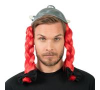 CASQUE GAULOIS LATEX TRESSES NUDS OBÉLIX ADULTE