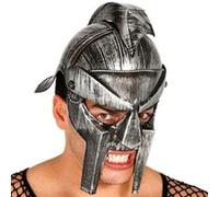 Guirca Casque Gladiateur Romain Argenté Crête détachable