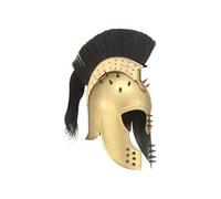 Casque Guerrier Grec Réplique pour GN Casque d'Armure Fête d'Halloween Reconstitution Historique Cosplay Moyen-âge Laiton Acier