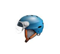 casque H.30 Vision Roland Garros Bleu avec Visière pour Vélo, Trottinette , L/XL : 57-61 cm