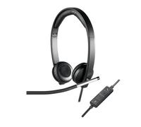 Casque H650e Logitech avec fil arceau USB-A - Noir/Argent