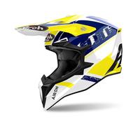 Casque Helmet Cross Wraap Feel Jaune Bleu Airoh Taille XL