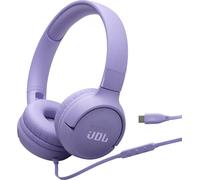 JBL Tune 520 C, Casque Filaire Supra-auriculaire Confortable avec Micro, Son Pure Bass, préréglages EQ, connectivité USB-C, Design Pliable et câble Anti-nœuds, Violet