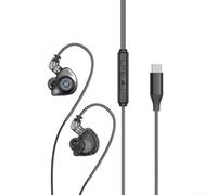 Casque HiFi USB C avec cordon détachable - Isolation du bruit - Avec micro et contrôle du volume - Noir - 1,2 m