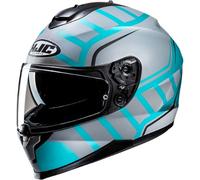 casque hjc c70n holt - gris / bleu (mc4sf) L
