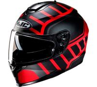 casque hjc c70n holt - noir / rouge (mc1sf) M
