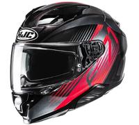casque hjc f71 catos (mc1) - noir / rouge XL