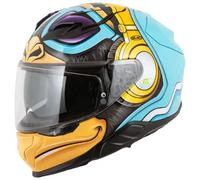 casque hjc f71 monkey dj - bleu / jaune XL