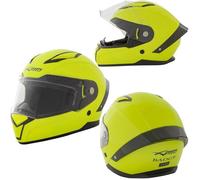 Casque Homologué Integral Moto Scooter intégré Touring Fluo L M