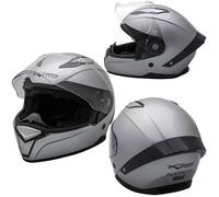 Casque Homologué Integral Moto Scooter intégré Touring Gris XXL XL