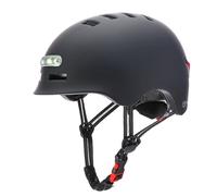 Casque homologué Youin avec éclairage LED USB réglable Taille L (58-61 cm) Noir