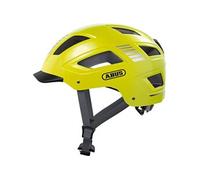 ABUS Casque vélo Hyban 2.0 Urbain – feu arrière, coque ABS – Jaune signal, Taille M