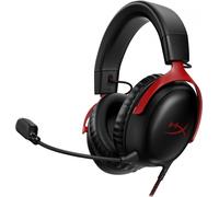Casque HyperX Cloud III avec microphone, minijack 3,5 mm + USB, noir-rouge