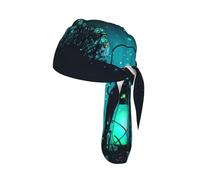 Casque imprimé lucioles et lanternes - Casquette de tête de mort - Séchage rapide - Léger et respirant - Taille unique - Adulte - Bonnet moderne