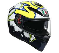 Casque Intégral Agv K-3 SV Bubble Bleu Blanc Jaune Fluo