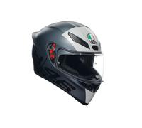 AGV - K1 S AGV E2206, Casque Moto ECE, Style Course avec Spoiler, Aérations et Visière Résistante aux Rayures, Champ de Vision de 190°, Compatible avec Interphones, Limit 46, Unisex, S