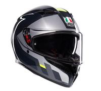 Casque Intégral K3 E2206 Mplk Shade Grey / Yellow Fluo Gris Jaune Fluo