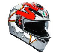 Casque Intégral AGV K3 K-3 Sv Multi Mplk Bubble Grey Gris Rouge Taille ML