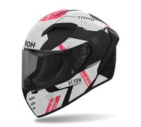 Casque Intégral AIROH Connor Omega Blanc Noir Rouge Opaque