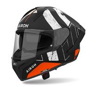 Casque Intégral AIROH Matryx Scope Noir Blanc Orange Opaque