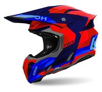 Airoh Casque de motocross Twist 3 Fancy Bleu foncé/Orange néon/Bleu Taille S (55/56)