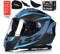 Casque intégral avec pare-soleil | LS2 FF800 STORM II | casque moto visière intégrale casque cyclomoteur ECE 22.06 | casque moto full-face Pinlock inclus | S (55-56cm)