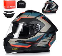 LS2 FF808 Stream II Road, casque intégral XXL Noir/Gris/Bleu/Rouge Noir/Gris/Bleu/Rouge