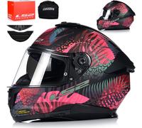 Casque intégral avec pare-soleil | LS2 FF808 STREAM II | casque moto visière intégrale casque cyclomoteur ECE 22.06 | casque moto femme full-face | L (59-60cm)