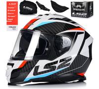 Casque intégral avec pare-soleil pour cyclomoteur | LS2 FF800 STORM II | Casque moto | Certificat ECE 22.06 | Casque intégral moto | M (57-58cm)
