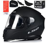 Casque intégral avec pare-soleil pour cyclomoteur | LS2 FF800 STORM II | Casque moto | Certificat ECE 22.06 | Casque intégral moto | S (55-56cm)