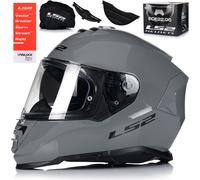 LS2 CASQUE INTEGRAL FF800 STORM II SOLID - XS - LS2 CASQUE INTEGRAL FF800 STORM II SOLID - GRIS NARDO