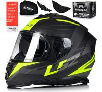 Casque intégral avec pare-soleil pour cyclomoteur | LS2 FF800 STORM II | Casque moto | Certificat ECE 22.06 | Casque intégral moto | XL (61-62cm)