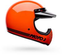 Bell Moto-3 Classic 2026, casque de motocross S Orange/Noir Orange/Noir
