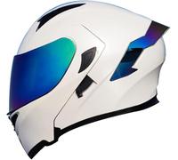 Casque Intégral De Moto avec Fente Bluetooth, Casque Modulable À Double Visière, pour Hommes Et Femmes, Homologué ECE F,L57-59CM
