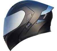 Casque Intégral De Moto avec Fente Bluetooth, Casque Modulable À Double Visière, pour Hommes Et Femmes, Homologué ECE B,XL59-60CM