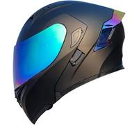 Casque Intégral De Moto avec Fente Bluetooth, Casque Modulable À Double Visière, pour Hommes Et Femmes, Homologué ECE A,XXL61-62CM