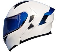 Casque Intégral De Moto avec Fente Bluetooth, Casque Modulable À Double Visière, pour Hommes Et Femmes, Homologué ECE E,XL59-60CM