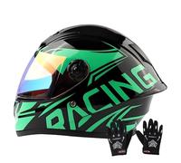 Casque intégral de moto pour enfants de 3 à 13 ans, homologué ECE, avec visière, pour moto tout-terrain, quad et karting, et scooter électrique pour garçons et filles. 3,M/(49~50cm)