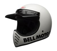 Casque Intégral Enduro Dual Road BELL MOTO-3 Classic Bianco Lucido