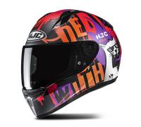 HJC Casque intégral C10 FOP MC7SF – Noir/Orange Taille M Homme