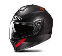 HJC C70N Sway Casque, noir-rouge, taille M pour homme