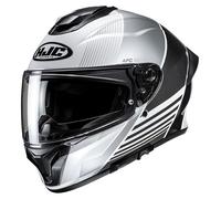 HJC C71 Morix Casque, noir-blanc-argent, taille 2XL pour homme
