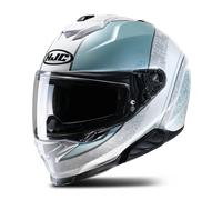 Casque Intégral HJC i71 Sera Blanc/TurquoiseXS Blanc,Turquoise