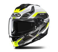 Casque Intégral HJC i71 Zest Gris/Blanc/Jaune FluoL Gris,Blanc,Jaune Fluo